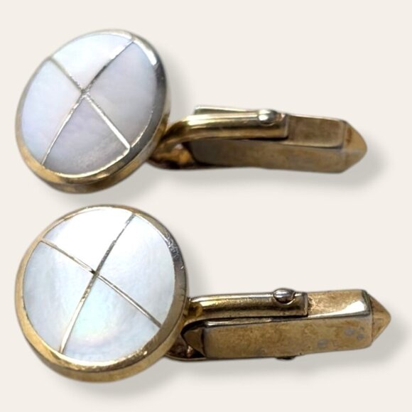Vintage MOP Oval Cufflinks - Picture 2 of 6